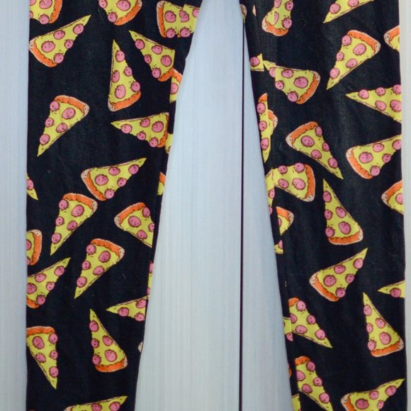 3/ $20 Lularoe PIZZA Leggings - Picture 1 of 4